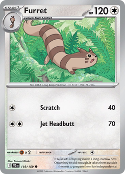 Furret #119 from Journey Together