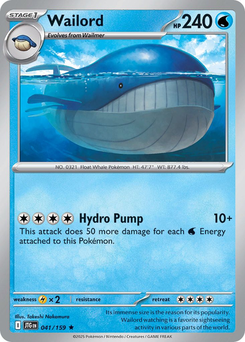 Wailord #41 from Journey Together