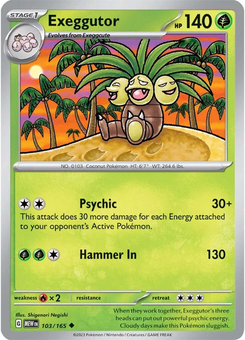 Exeggutor #103 from Scarlet & Violet 151
