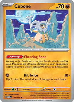 Cubone #104 from Scarlet & Violet 151