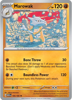 Marowak #105 from Scarlet & Violet 151