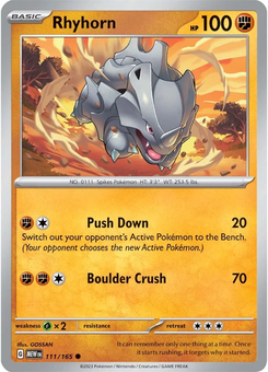 Rhyhorn #111 from Scarlet & Violet 151