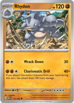 Rhydon #112 from Scarlet & Violet 151