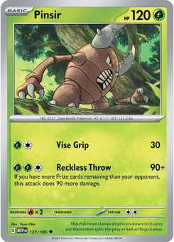 Pinsir #127 from Scarlet & Violet 151