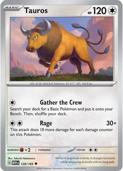 Tauros #128 from Scarlet & Violet 151