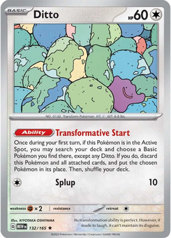Ditto #132 from Scarlet & Violet 151