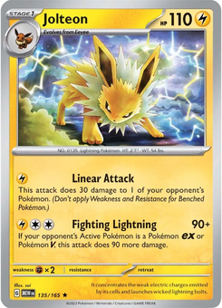 Jolteon #135 from Scarlet & Violet 151
