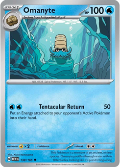 Omanyte #138 from Scarlet & Violet 151