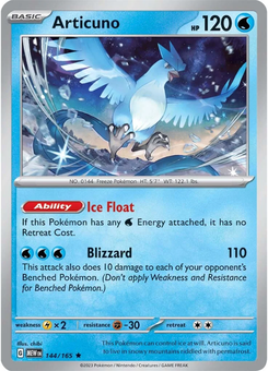 Articuno #144 from Scarlet & Violet 151