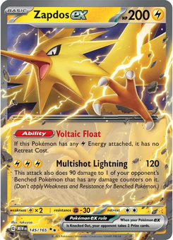 Zapdos ex #145 from Scarlet & Violet 151