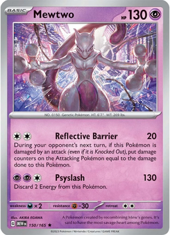 Mewtwo #150 from Scarlet & Violet 151