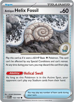 Antique Helix Fossil #153 from Scarlet & Violet 151