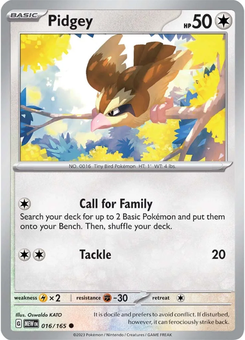 Pidgey #16 from Scarlet & Violet 151