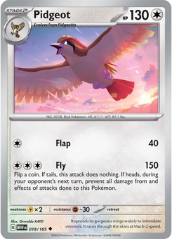 Pidgeot #18 from Scarlet & Violet 151