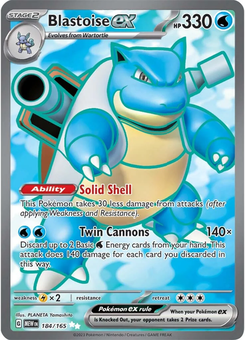 Blastoise ex #184 from Scarlet & Violet 151