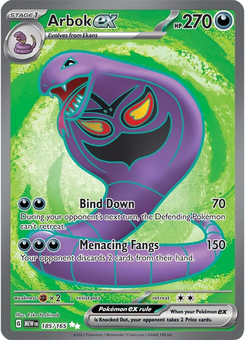 Arbok ex #185 from Scarlet & Violet 151