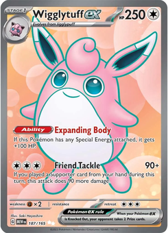 Wigglytuff ex #187 from Scarlet & Violet 151