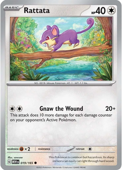 Rattata #19 from Scarlet & Violet 151
