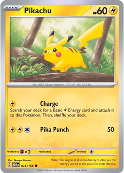 Pikachu #25 from Scarlet & Violet 151