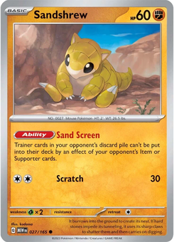 Sandshrew #27 from Scarlet & Violet 151