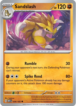 Sandslash #28 from Scarlet & Violet 151