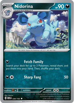 Nidorina #30 from Scarlet & Violet 151