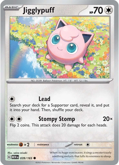Jigglypuff #39 from Scarlet & Violet 151