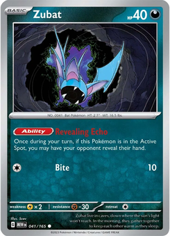 Zubat #41 from Scarlet & Violet 151