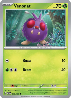 Venonat #48 from Scarlet & Violet 151