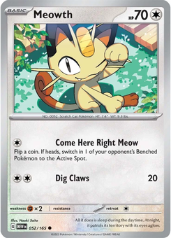 Meowth #52 from Scarlet & Violet 151