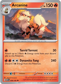 Arcanine #59 from Scarlet & Violet 151