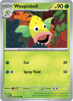 Weepinbell #70 from Scarlet & Violet 151