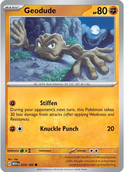 Geodude #74 from Scarlet & Violet 151