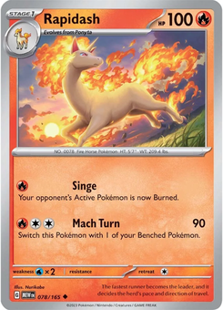 Rapidash #78 from Scarlet & Violet 151