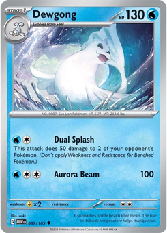 Dewgong #87 from Scarlet & Violet 151