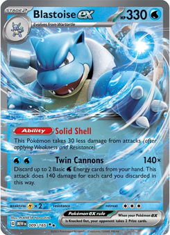 Blastoise ex #9 from Scarlet & Violet 151