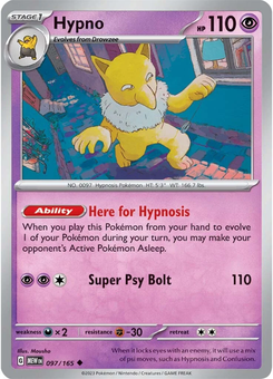 Hypno #97 from Scarlet & Violet 151