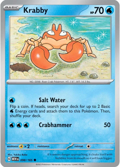 Krabby #98 from Scarlet & Violet 151
