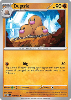 Dugtrio #104 from Obsidian Flames