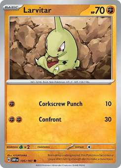 Larvitar #105 from Obsidian Flames