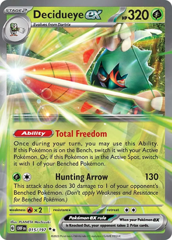 Decidueye ex #15 from Obsidian Flames