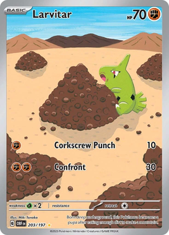 Larvitar #203 from Obsidian Flames