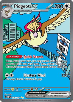 Pidgeot ex #225 from Obsidian Flames
