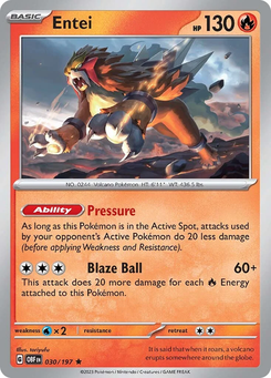 Entei #30 from Obsidian Flames