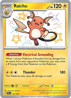 Raichu #132 from Paldean Fates