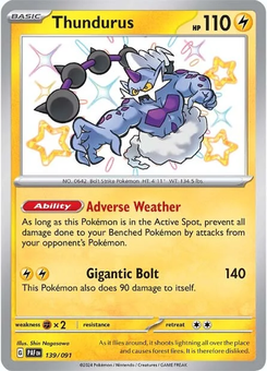 Thundurus #139 from Paldean Fates