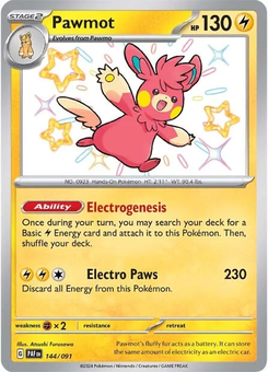 Pawmot #144 from Paldean Fates