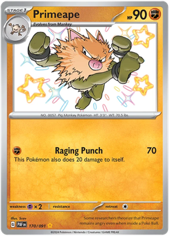 Primeape #170 from Paldean Fates