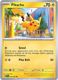 Pikachu #18 from Paldean Fates