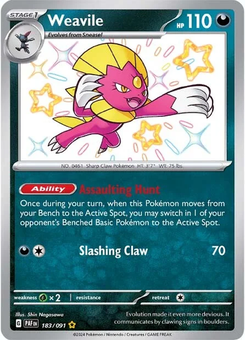 Weavile #183 from Paldean Fates